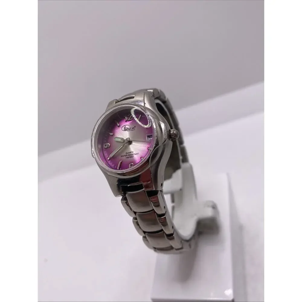 Vintage BUM Silver Tone Watch Works New Battery